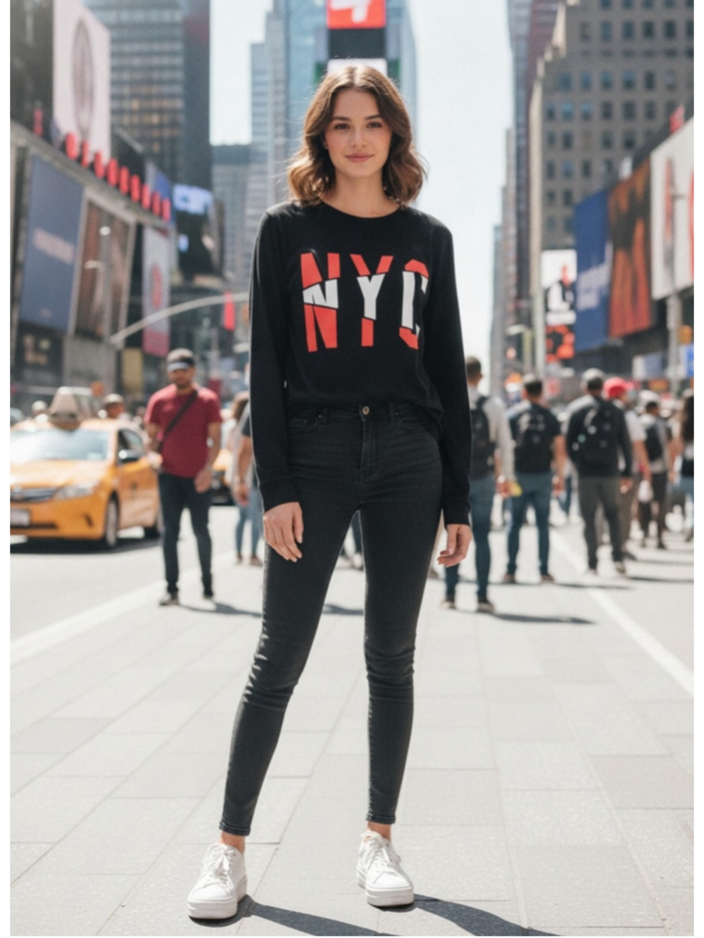 Flirtitude Active Long Sleeve Tee Black Red Women's Size XL (23” PTP)